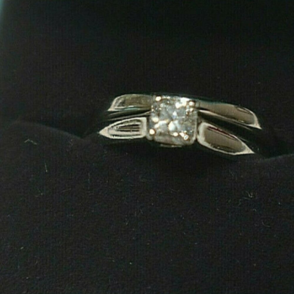 Tiffany & Co Lucida Diamond Platinum Engagement Wedding Ring Set & Box